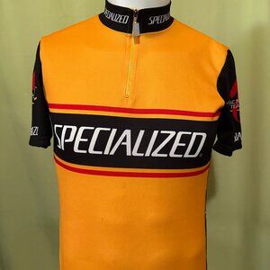 Specialized Factory Team Men's Orange Black Red Cycling Jersey Size S 2